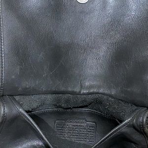 Vintage Black Leather Coach Crossbody bag